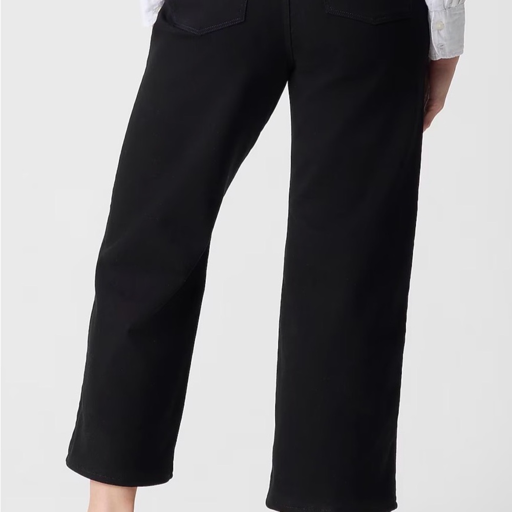 J. Crew  curvy mid-rise flare crop black jeans in signature stretch Sz 28 NWOT - Picture 2 of 4
